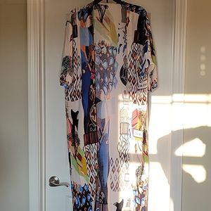 Women's Large kimono cardigan, tribal theme